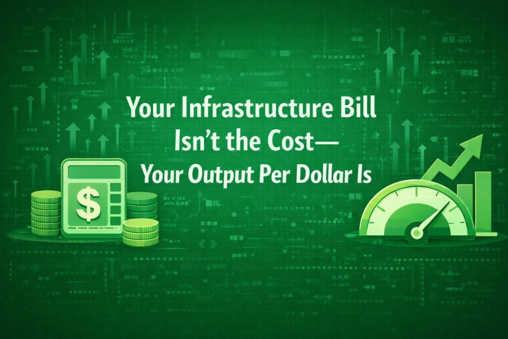 Infrastructure bill is not the cost your output per dollar is | Blogs Infrastructure bill is not the cost your output per dollar is