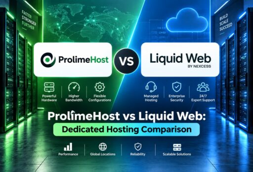 Comparison banner: ProliteHost vs Liquid Web—Dedicated Hosting in a side-by-side layout with features listed below